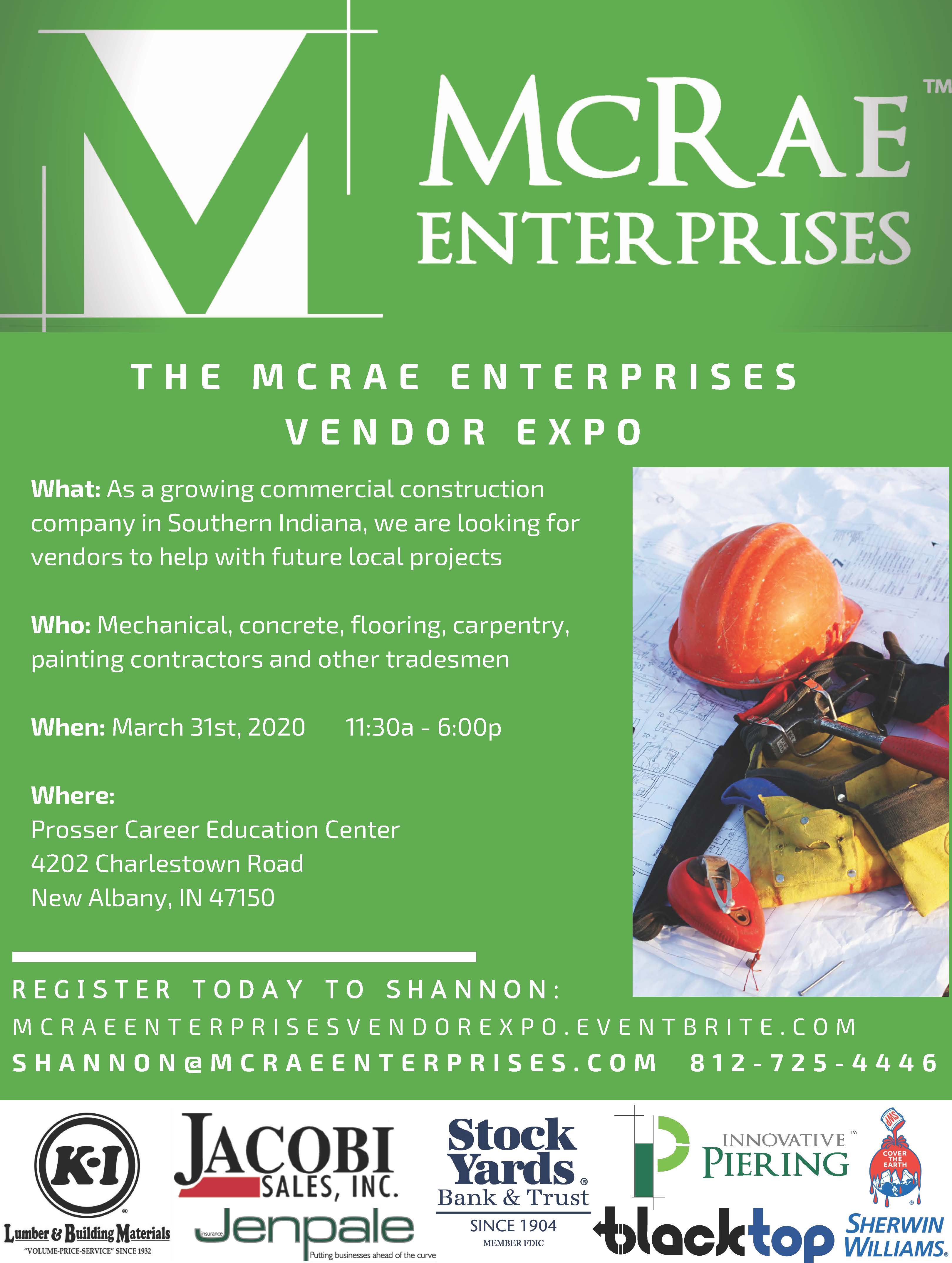 2020 McRae enterprises vendor expo